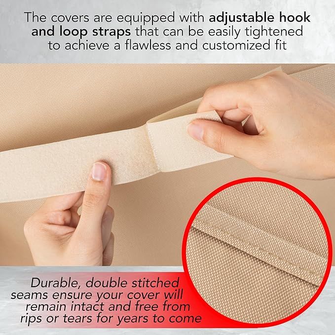 Heavy Duty BBQ Grill Cover for Outdoor Grill, 72 Inch – Waterproof, Weather Resistant, UV & Fade Resistant with Adjustable Straps – Gas Grill Cover for Weber, Genesis, Charbroil, etc. Tan
