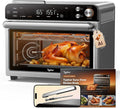 Typhur Sync Oven with Smart AI Wireless Meat Thermometer Probe, 12‑in‑1 Countertop Air Fryer Toaster Oven Combo, 360° Turbo Convection, Dehydrator, Recipe & 5 Accessories, Large 27QT, Stainless Steel