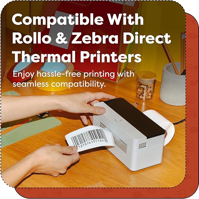 Aegis Adhesives - 3" X 1" Direct Thermal Labels (12 Rolls, 1300 Labels/Roll) for Barcodes, Address - Perforated, Compatible with Rollo, Zebra, and Other Desktop Label Printers