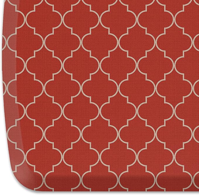 GelPro Elite Premier Anti-Fatigue Kitchen Comfort Floor Mat, 20x48", Lattice Garnet Stain Resistant Surface with therapeutic gel and energy-return foam for health & wellness