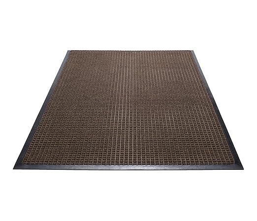 Guardian WaterGuard Indoor/Outdoor Wiper Scraper Floor Mat, Rubber/Nylon, 4'x14', Brown