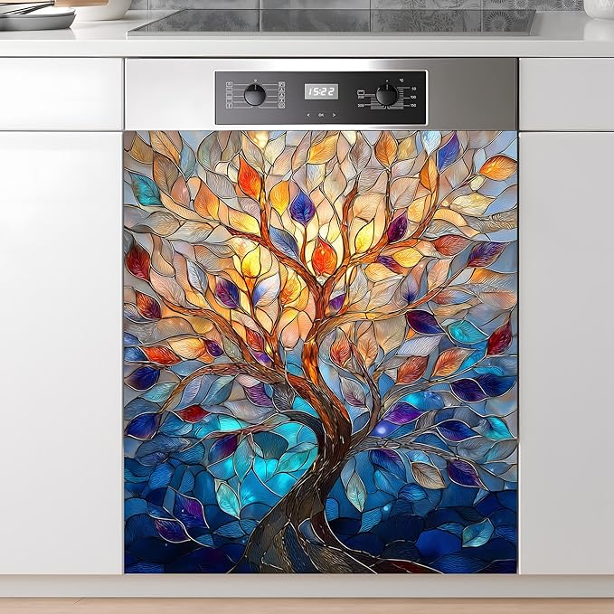 Dishwasher Magnet Sticker Cover Panel Decal Refrigerator Magnetic Sticker Decorative for Kitchen Decoration,Fridge Door Cover, Appliances Stickers 23"x26"