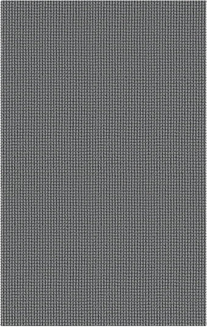 IOHOUZE Washable Area Rug 6x9 Non Slip Rubber Backed Rugs for Living Room, Dining Room Rugs Bedroom Rug, Woven Indoor Floor Carpet for Living Room Nursery Office, Dark Grey
