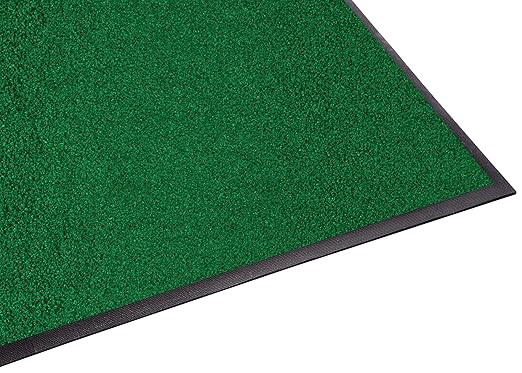 Guardian Platinum Series Indoor Wiper Floor Mat, Rubber with Nylon Carpet, 2'x9', Green