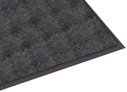 Guardian Silver Series Indoor Walk-Off Floor Mat, Vinyl/Polypropylene, 4'x10', Black