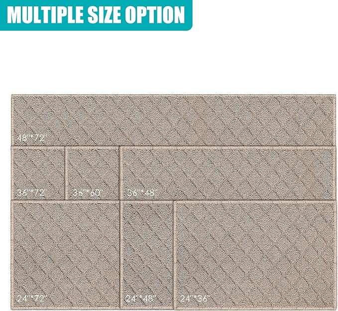 Azadx 3'x5' Front Entryway Door Mat Non Slip Indoor Door mats Washable Entry Mats Welcome Doormat Dirt Trapper for House Entry Low Profile Doormat Indoor Entrance Mat