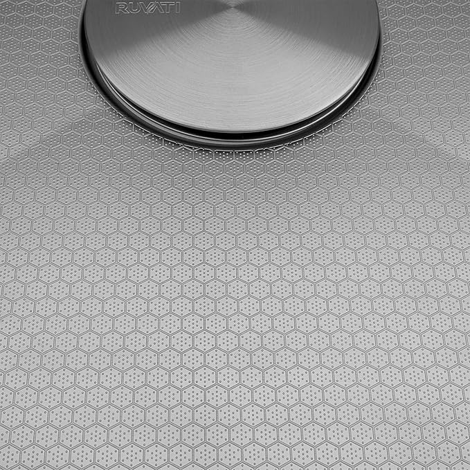Ruvati Hex Bottom 33-inch Workstation Scratch Resistant Embossed Texture Kitchen Sink Stainless Steel - RVH8633