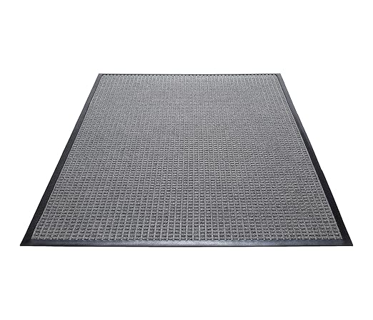 Guardian WaterGuard Indoor/Outdoor Wiper Scraper Floor Mat, Rubber/Nylon, 4'x12', Grey
