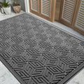 Yimobra Large Door Mat 47x32, All-Weather Waterproof Outdoor Mats for Front Door, Non Slip Rubber Doormat for Patio Proch Outside Entryway Indoor, Gray