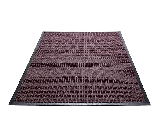 Guardian WaterGuard Indoor/Outdoor Wiper Scraper Floor Mat, Rubber/Nylon, 3'x20', Burgundy