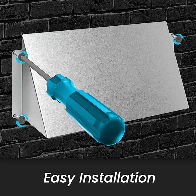 5.5" x 3" Black Galvanized Steel Vent Cover - Duct Exhaust/Inlet Rain Deflector - Weatherproof Guard for Open Ventilation Systems - Indoor/Outdoor Vent Hood - Air Vent Grille Protection Roof