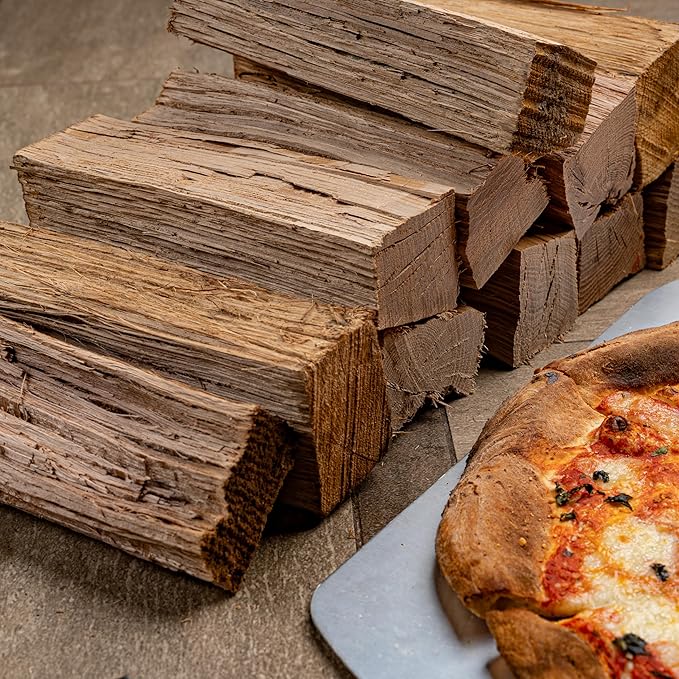 Cutting Edge Firewood Pizza Oven Wood - 8-Inch Splits - Ultra Kiln-Dried Premium Oak Cooking Logs - 10 lb Box for Alfa One, Gozney Dome, Solo Stove and More