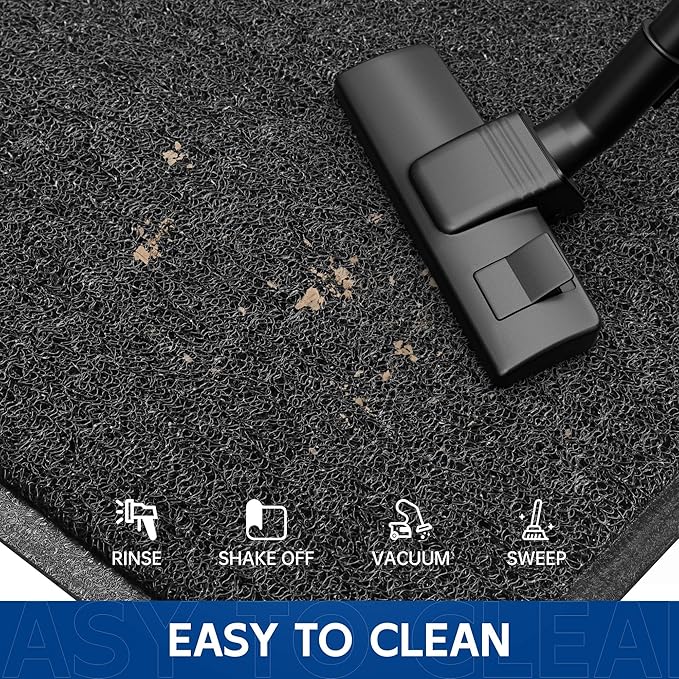 Sturdy Front Door Mat, 60" x 36" Heavy Duty Indoor Outdoor Doormat for Entryway, Fade Resistant, Waterproof Low Profile Entry Mat, Non Slip Welcome Mat for Outside Entrance, Patio, Home