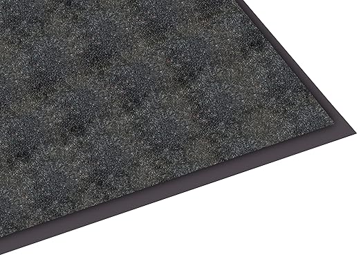 Guardian Silver Series Indoor Walk-Off Floor Mat, Vinyl/Polypropylene, 3'x6', Black
