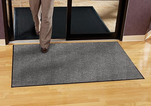 Guardian - 74066030 Silver Series Indoor Walk-Off Floor Mat, Vinyl/Polypropylene, 6'x60', Charcoal