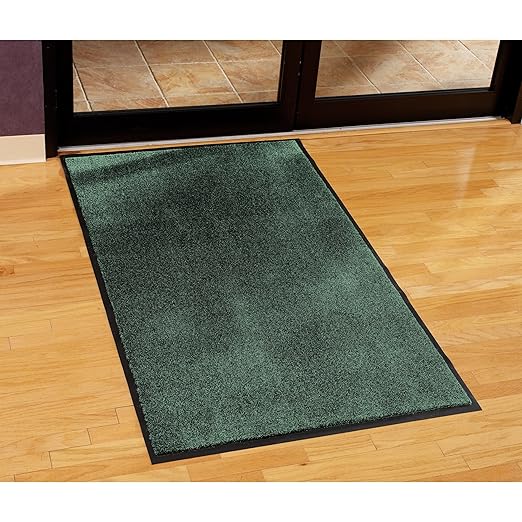 Guardian Silver Series Indoor Walk-Off Floor Mat, Vinyl/Polypropylene, 4'x8', Black/Red