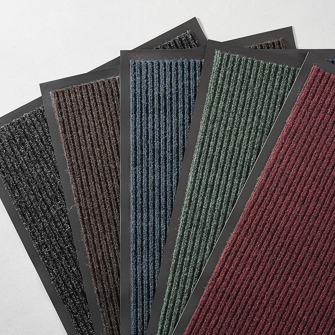 Consolidated Plastics Brush Dry Mat - Made in USA, Heavy-Duty Commercial DoorRug for Indoor/Outdoor Entryways, Non-Slip Backing for High-Traffic Areas (Green, 3' x 10')