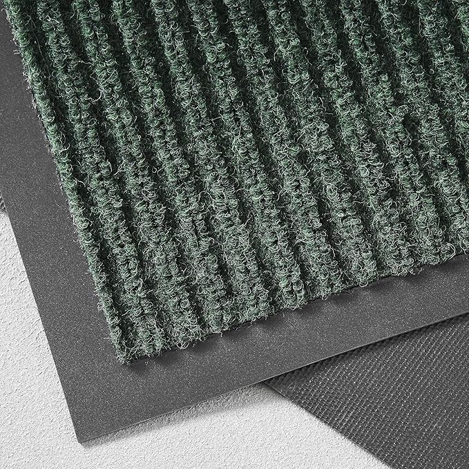 Consolidated Plastics Brush Dry Mat - Made in USA, Heavy-Duty Commercial DoorRug for Indoor/Outdoor Entryways, Non-Slip Backing for High-Traffic Areas (3' W x 4' L, Green)