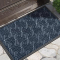 Yimobra Large Door Mat 36x24, All-Weather Waterproof Outdoor Mats for Front Door, Non Slip Rubber Doormat for Patio Proch Outside Entryway Indoor, Blue