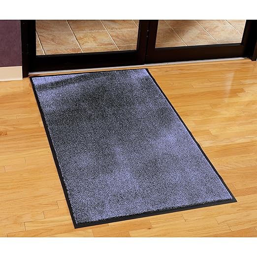 Guardian Silver Series Indoor Walk-Off Floor Mat, Vinyl/Polypropylene, 4'x6', Speckled Blue