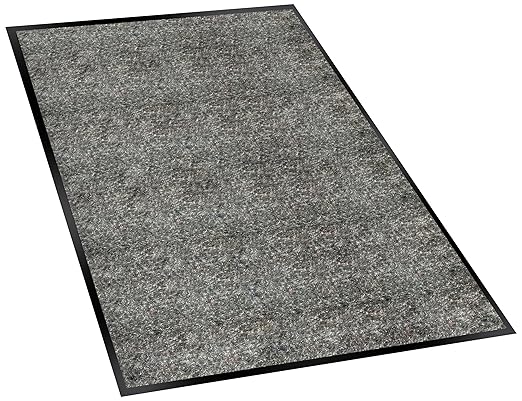 Guardian Silver Series Indoor Walk-Off Floor Mat, Vinyl/Polypropylene, 4'x10', Charcoal