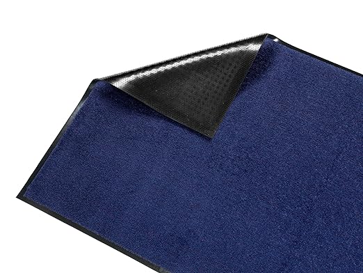 Guardian Platinum Series Indoor Wiper Floor Mat, Rubber with Nylon Carpet, 3'x11', Blue